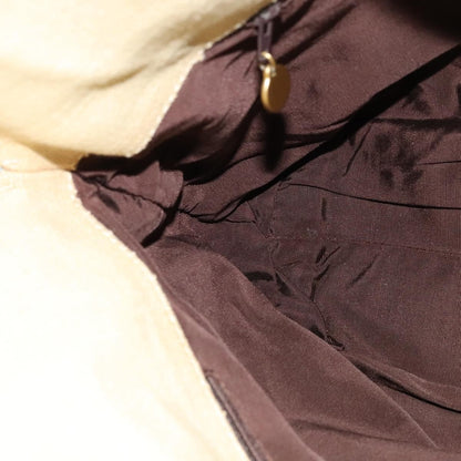 Chanel Vintage CC Tote Canvas with Leather, BEIGE, CANVAS, Tote bag