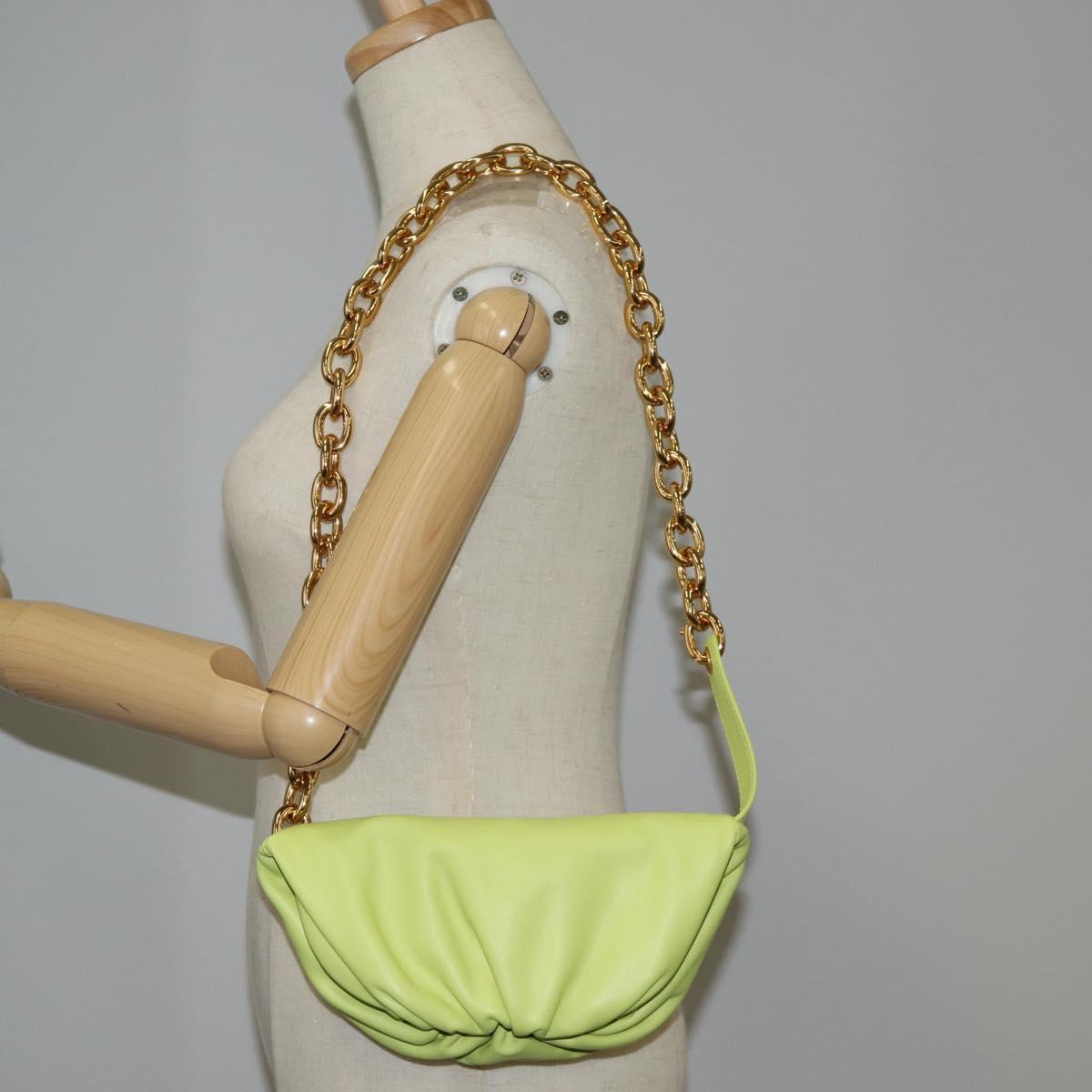 Bottega Veneta The Chain Pouch Leather, YELLOW, LEATHER, Clutche & pouche