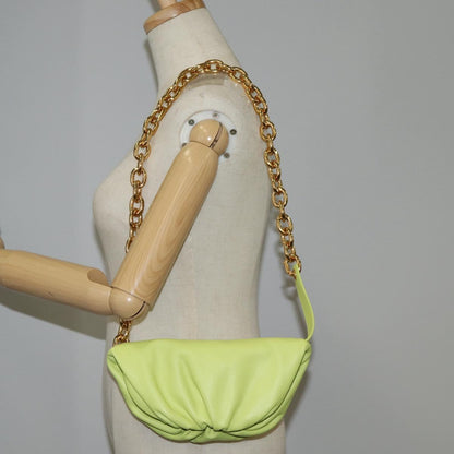 Bottega Veneta The Chain Pouch Leather, YELLOW, LEATHER, Clutche & pouche