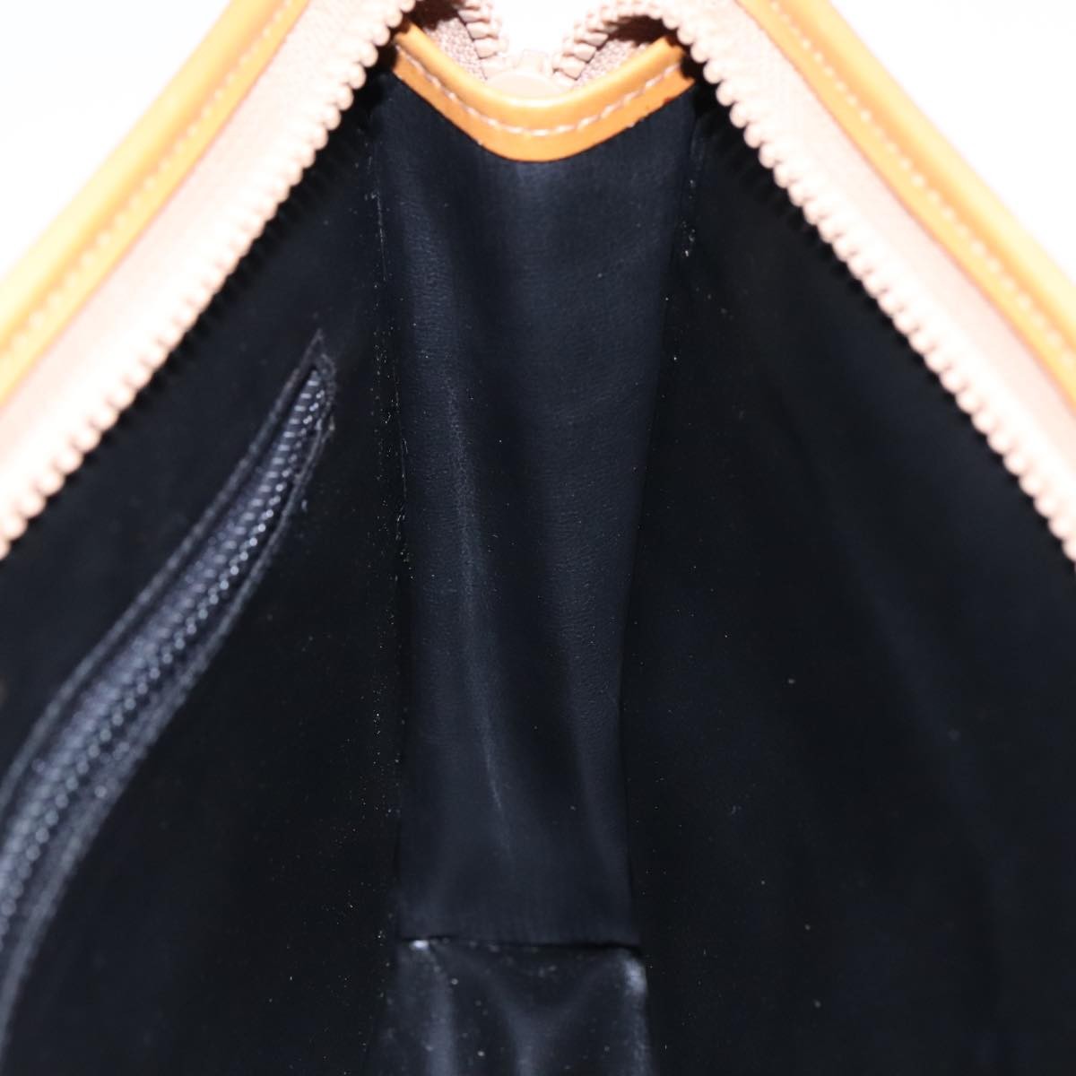 Celine Logo Triomphe Pouch Leather, BLACK, LEATHER, Clutche & pouche