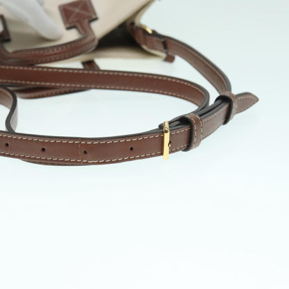 Burberry Freya Shopping Tote Canvas with Leather, WHITE, CANVAS, Tote bag