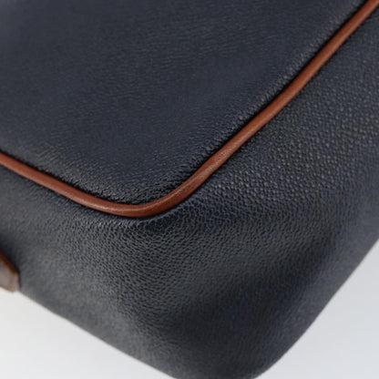 Burberry Vintage Shoulder Bag Leather, NAVY, LEATHER, Shoulder bag