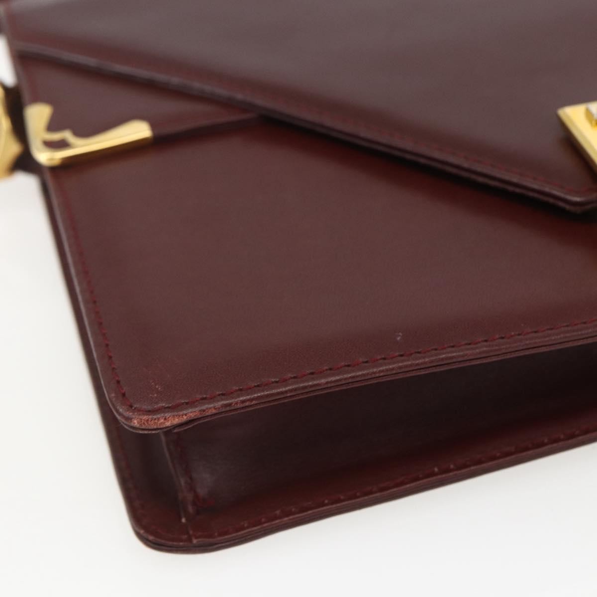 cartier Must de Cartier Shoulder Bag Leather, BURGUNDY, LEATHER, Shoulder bag