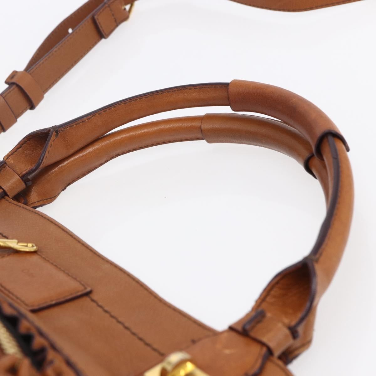 Chloe Margaret Handbag Leather, BROWN, LEATHER, Handbag