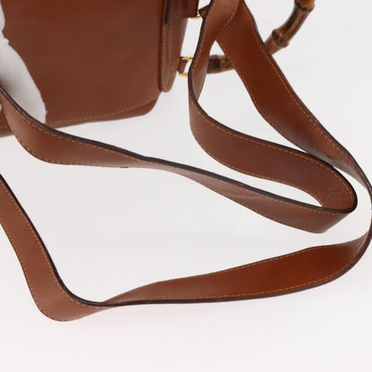 Gucci Vintage Bamboo Backpack Leather, BROWN, LEATHER, Backpack
