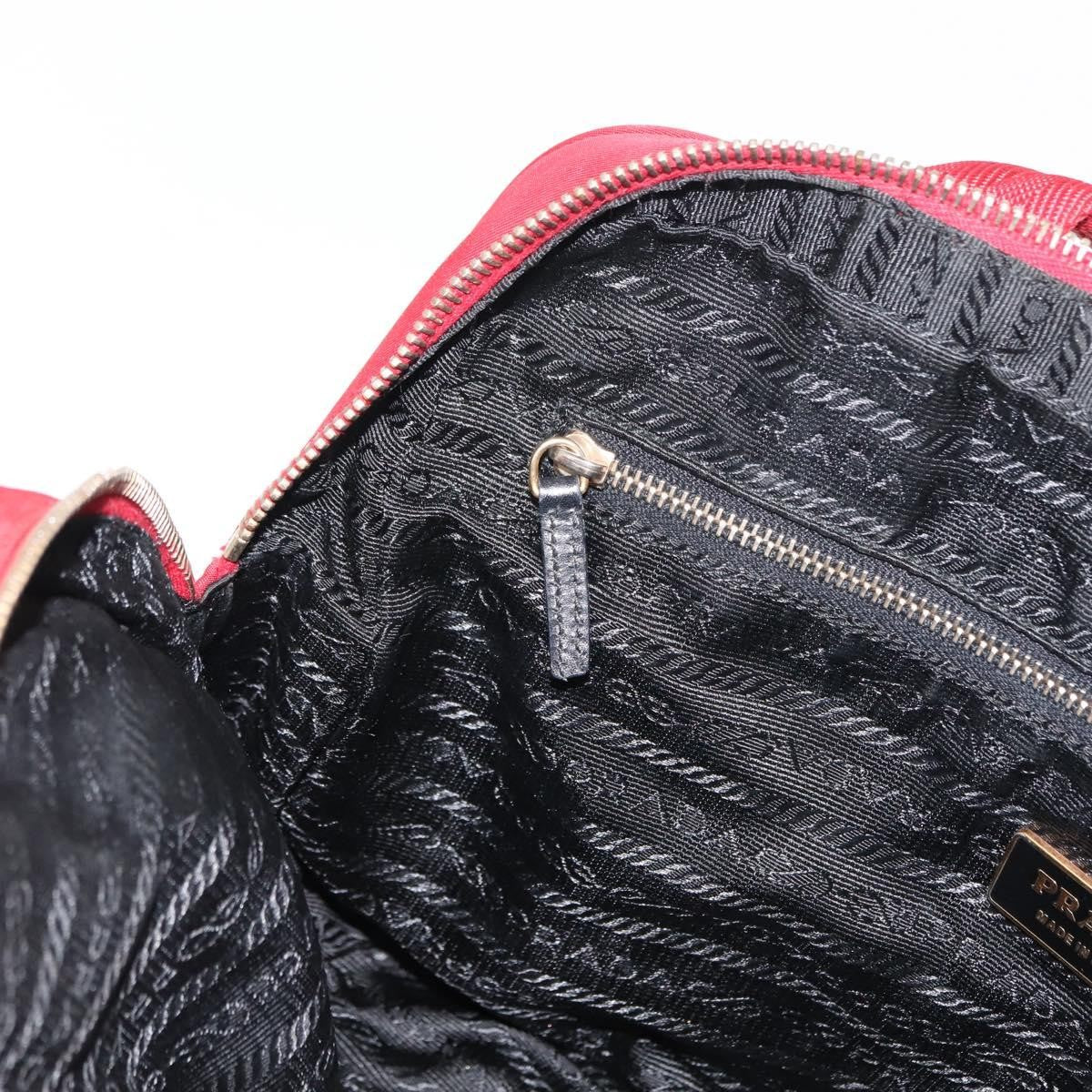 Prada Zip Around Tote Tessuto, RED, NYLON, Handbag