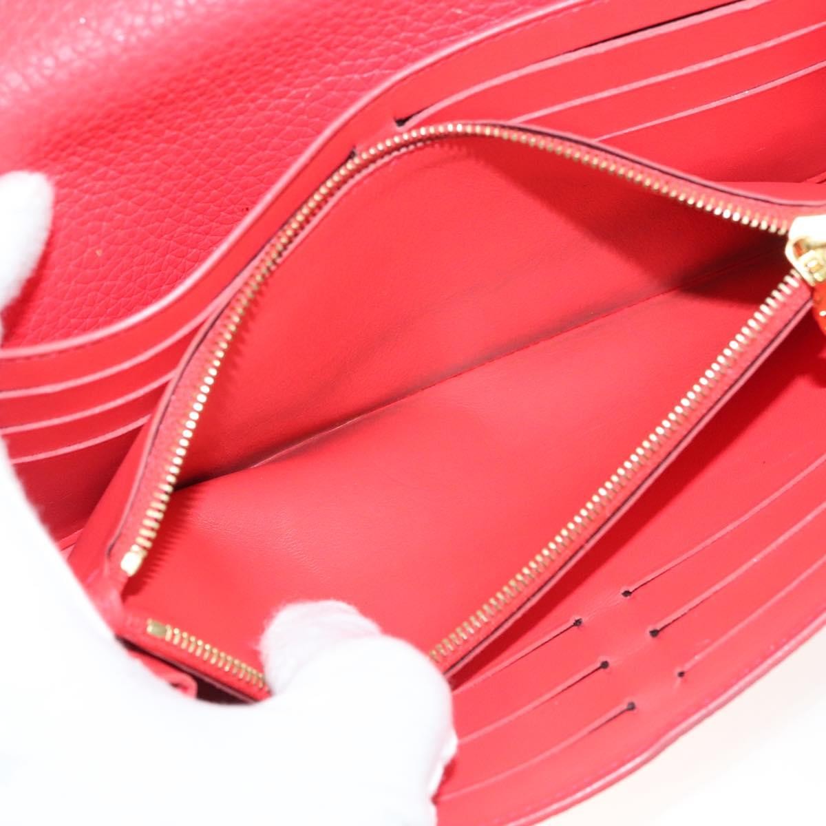 Louis Vuitton Capucines Long Wallet Leather, RED, LEATHER, Wallets