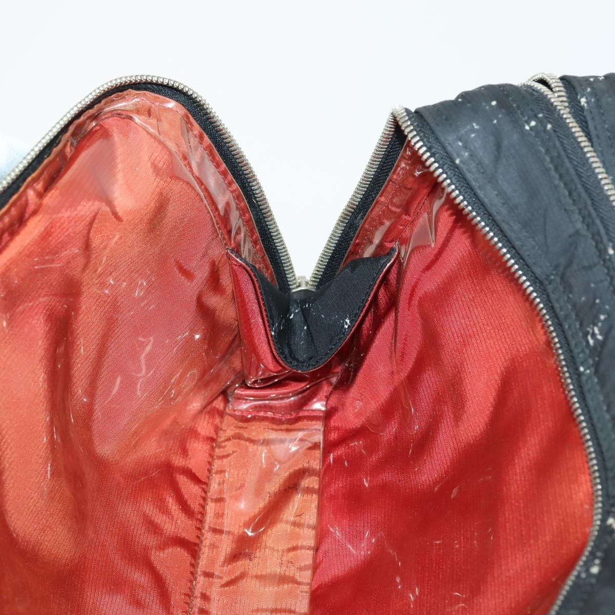 Chanel Travel Line Boston Bag Printed Nylon, BLACK, NYLON, Handbag