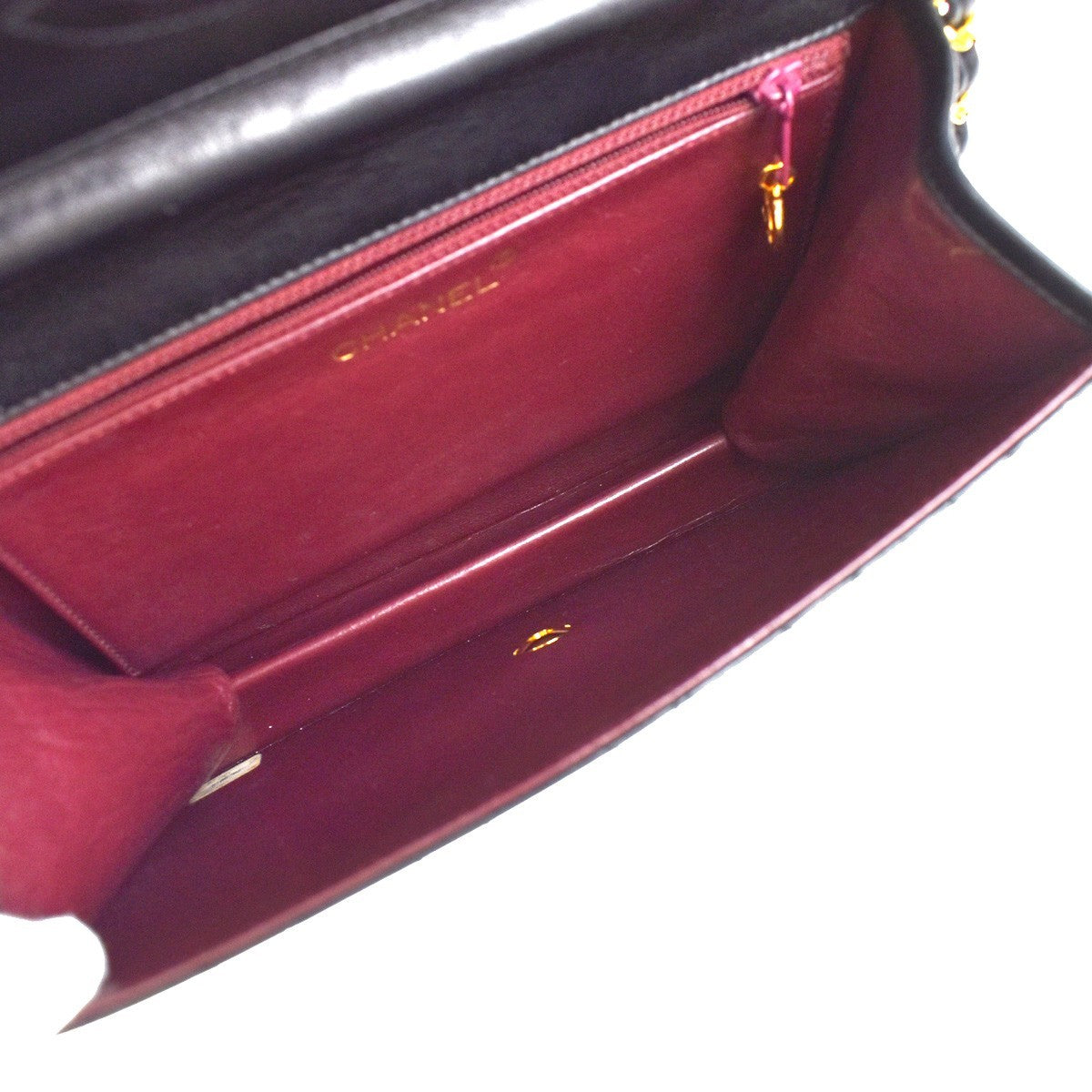 Chanel Vintage Square Classic Flap Bag Quilted Lambskin, BLACK, LEATHER, Shoulder bag