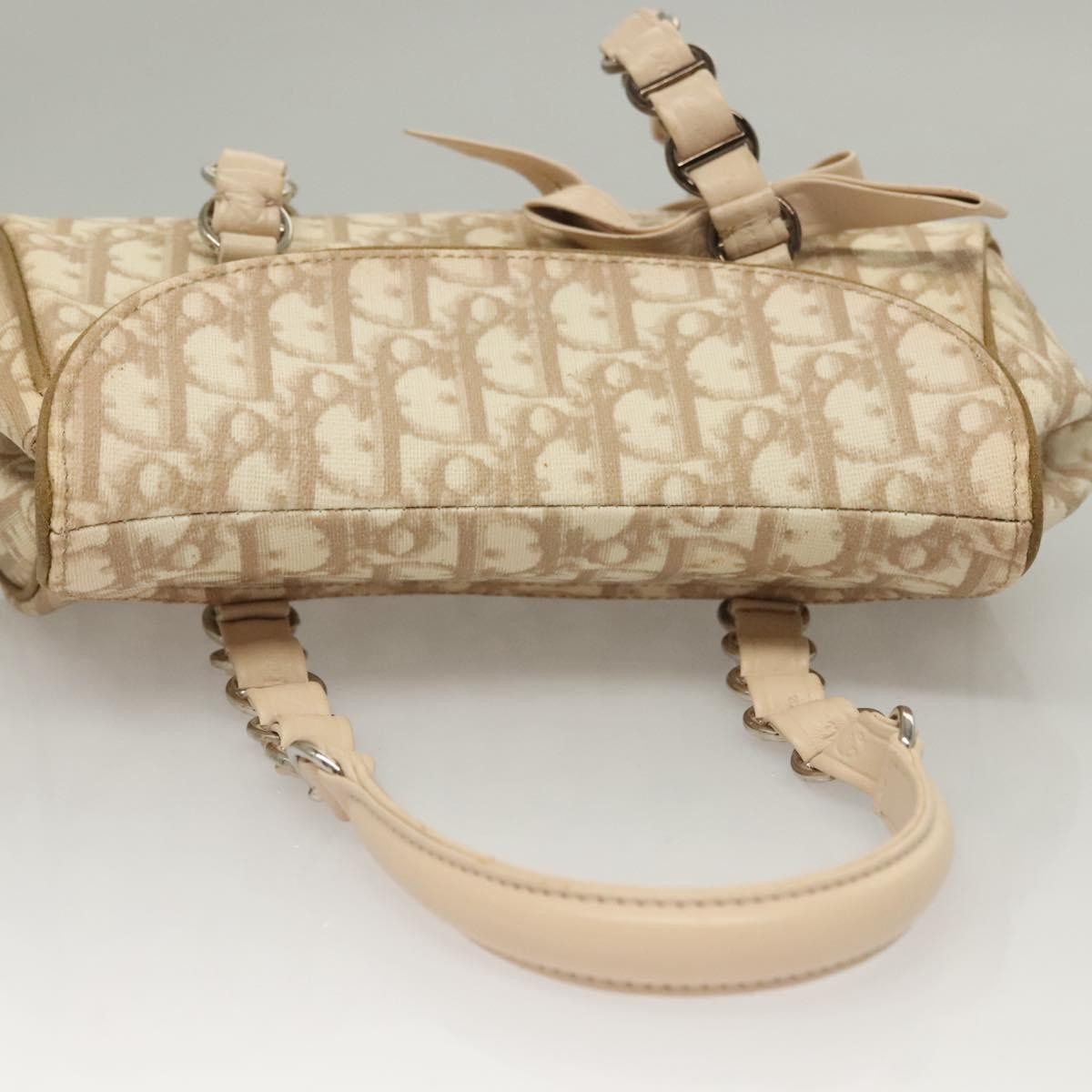 Christian Dior Vintage Trotter Romantique Flap Bag Diorissimo Coated Canvas, BEIGE, CANVAS, Handbag