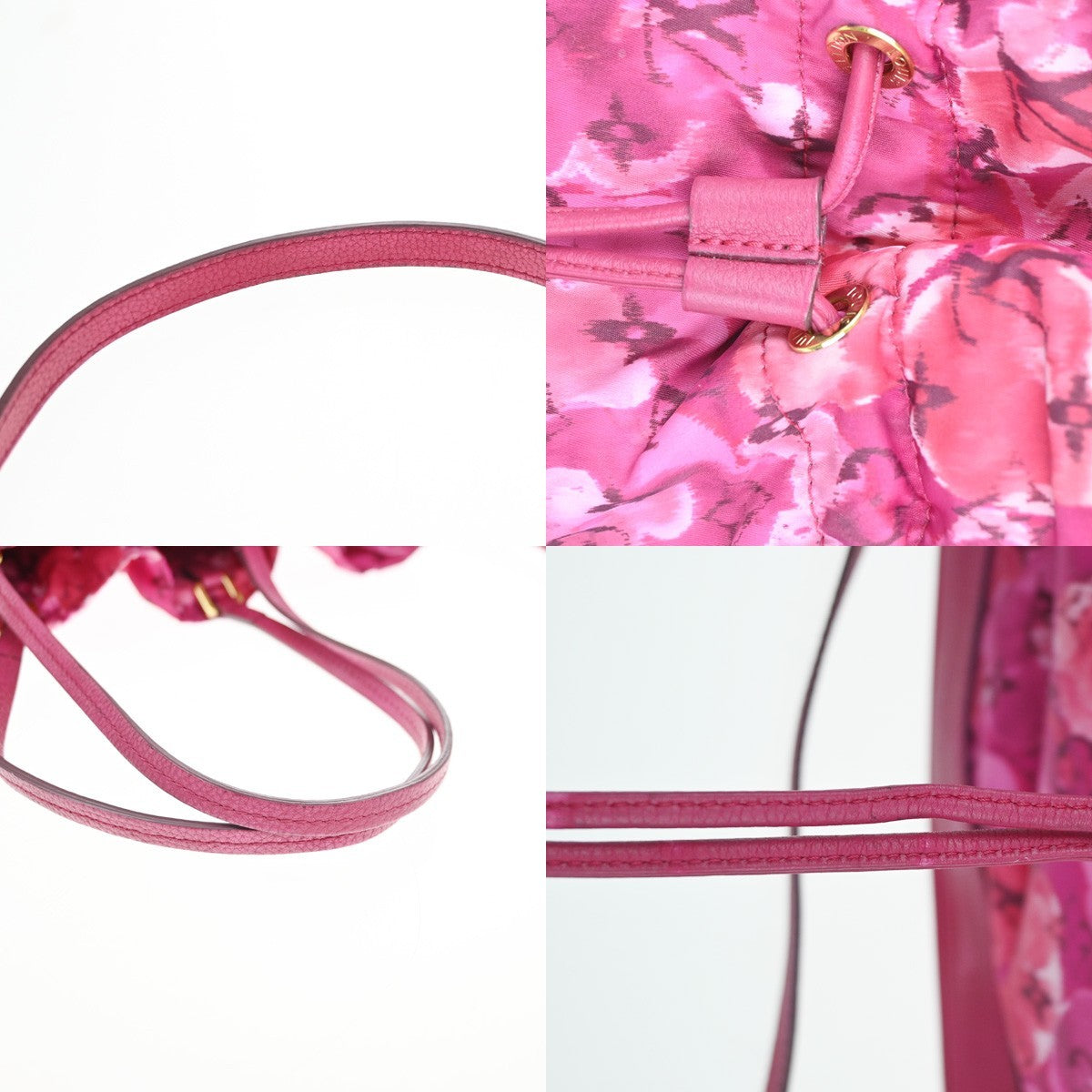 Louis Vuitton Noefull Handbag Ikat Nylon, Pink, Nylon, Shoulder Bag