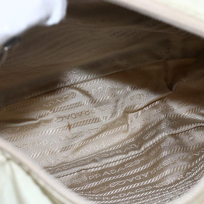 Prada Buckle Messenger Bag Tessuto, BEIGE, NYLON, Shoulder bag