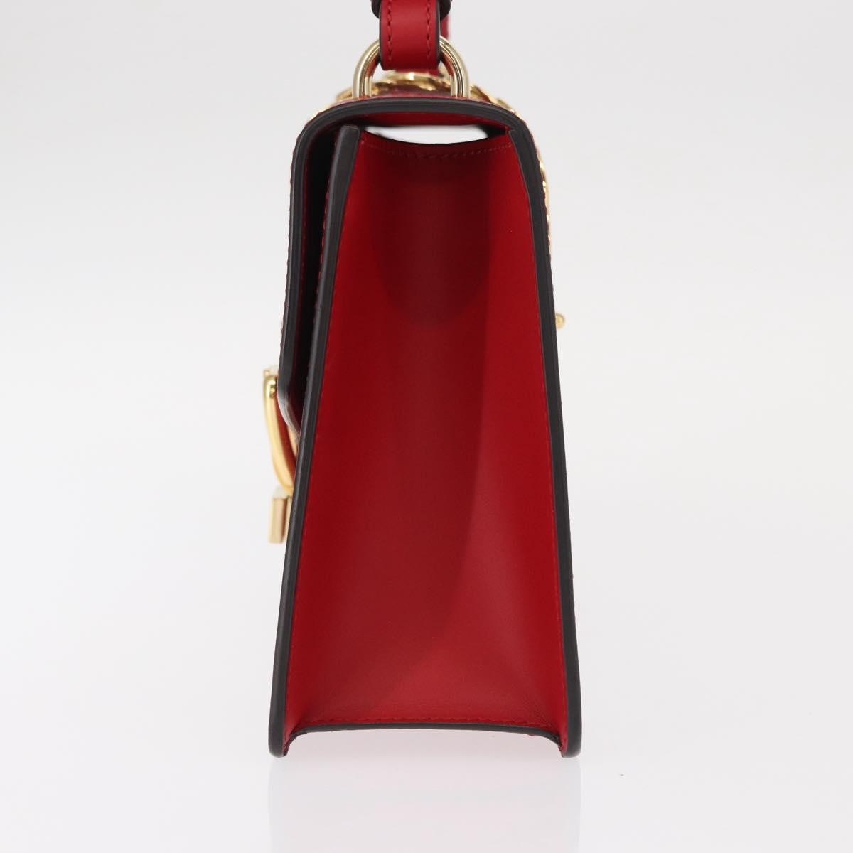 Gucci Sylvie Shoulder Bag Leather, RED, LEATHER, Shoulder bag