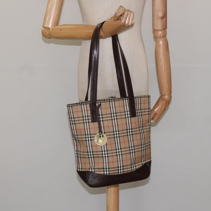 Burberry Nova Check Tote canvas check pattern, BEIGE, CANVAS, Tote bag