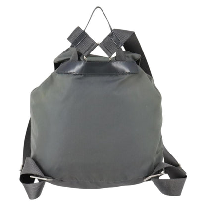 Prada Double Front Pocket Backpack Tessuto, Gray, Nylon, Backpack