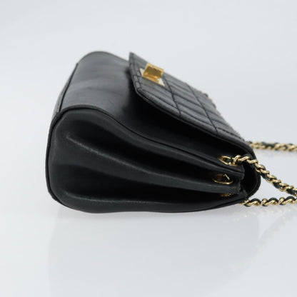 Chanel Chocolate Bar Accordion Reissue Flap Bag Quilted Lambskin, BLACK, LEATHER, Shoulder bag