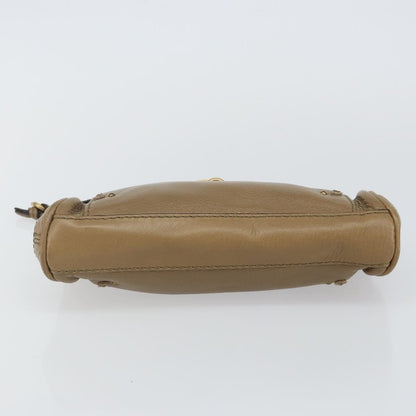 Chloe Paddington Pouch Leather, BEIGE, LEATHER, Clutche & pouche