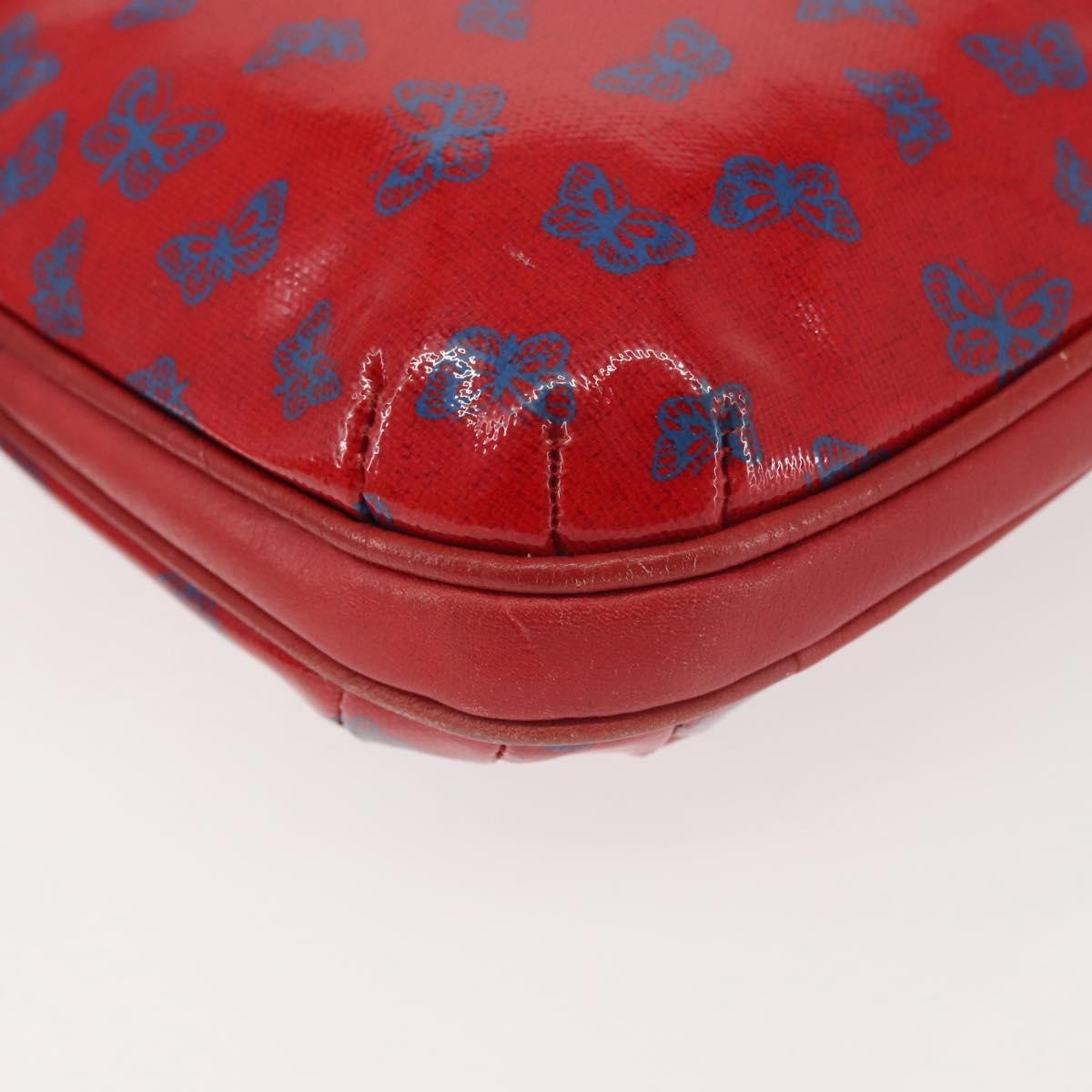 Bottega Veneta Butterfly shoulder bag PVC with Leather, RED, PVC, Shoulder bag