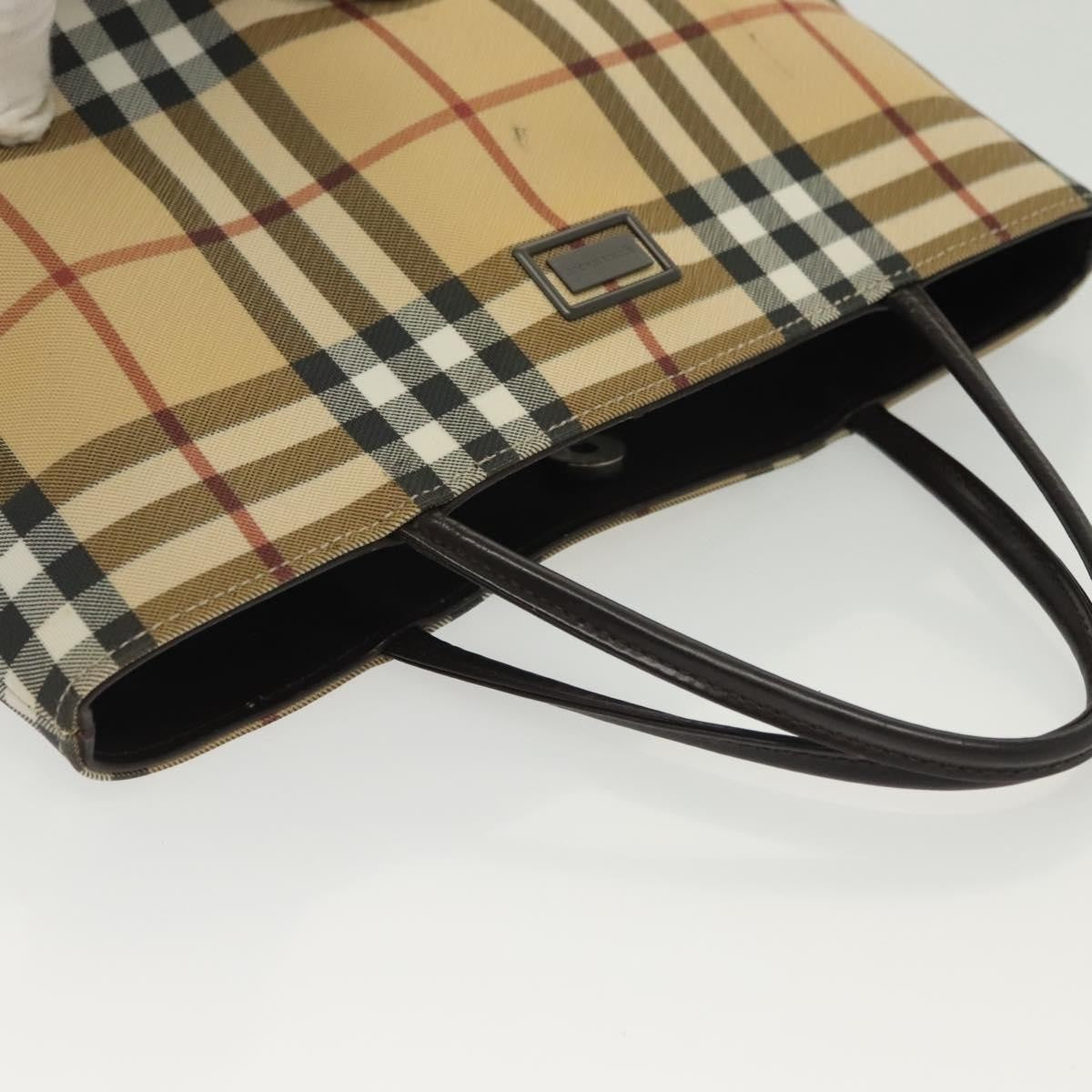 Burberry Nova Check Tote canvas check pattern, BEIGE, PVC, Tote bag