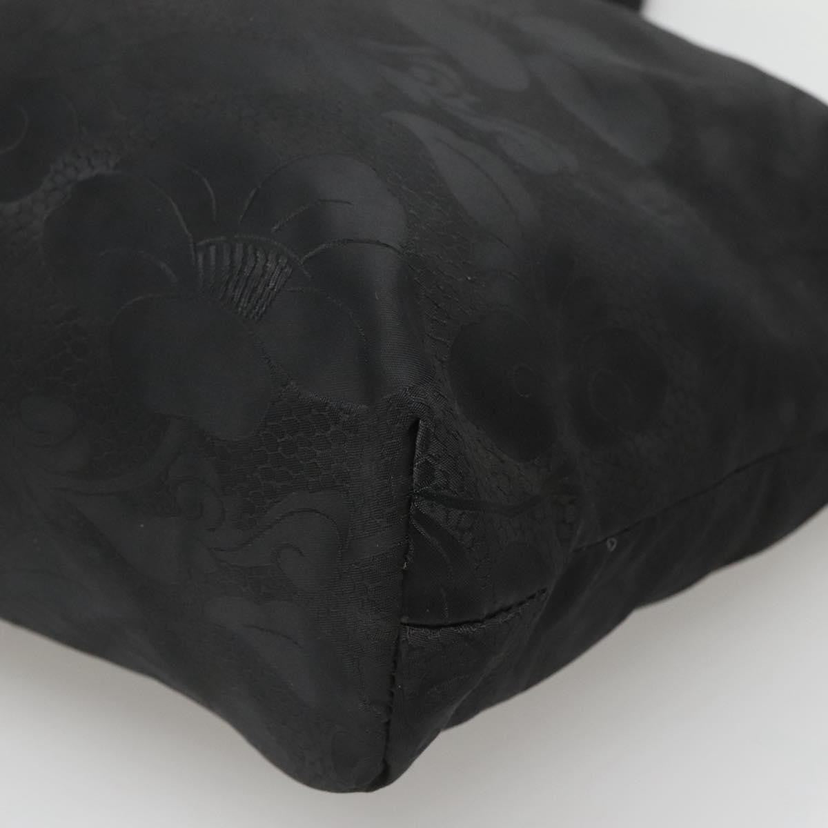 Versace Vintage Tote Nylon, BLACK, NYLON, Tote bag