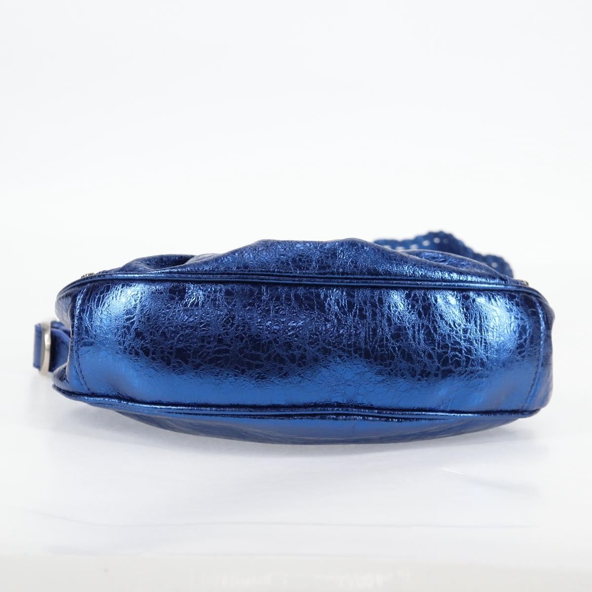 Balenciaga Le Cagole Giant Studs Shoulder Bag Leather, BLUE, LEATHER, Shoulder bag