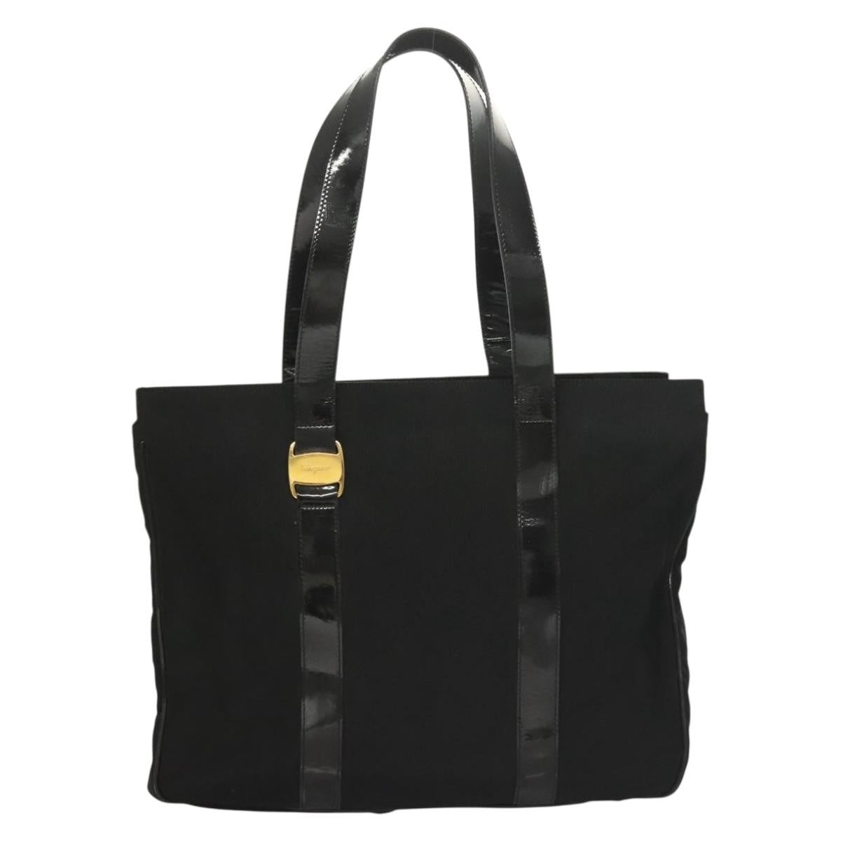 Salvatore Ferragamo Vala tote Nylon, BLACK, NYLON, Tote bag