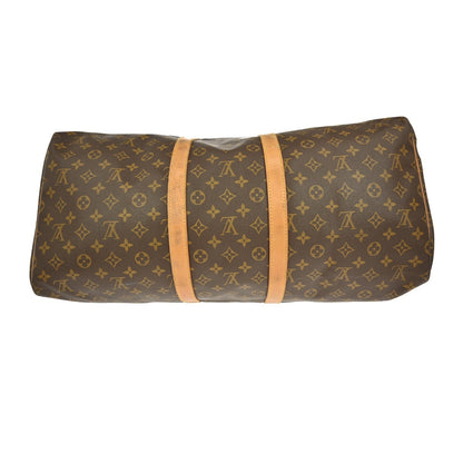 Louis Vuitton Keepall Bag Monogram Canvas, BROWN, CANVAS, Travel bag