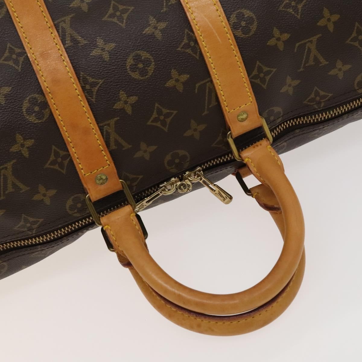 Louis Vuitton Keepall Bag Monogram Canvas, BROWN, CANVAS, Travel bag