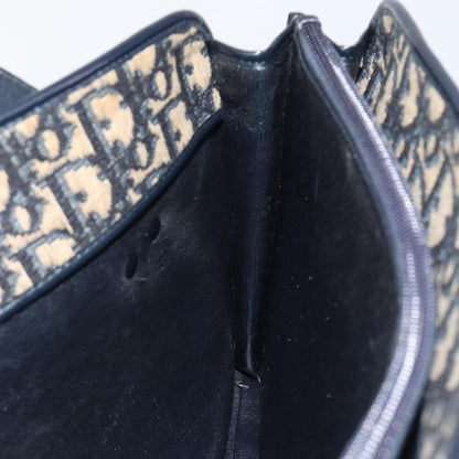 Christian Dior Vintage CD Trotter Handbag Canvas, NAVY, CANVAS, Handbag