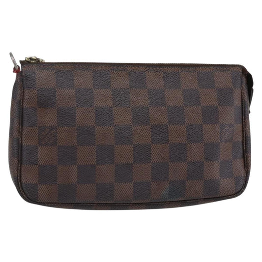 Louis Vuitton Pochette Accessoires Damier, BROWN, CANVAS, Clutche & pouche