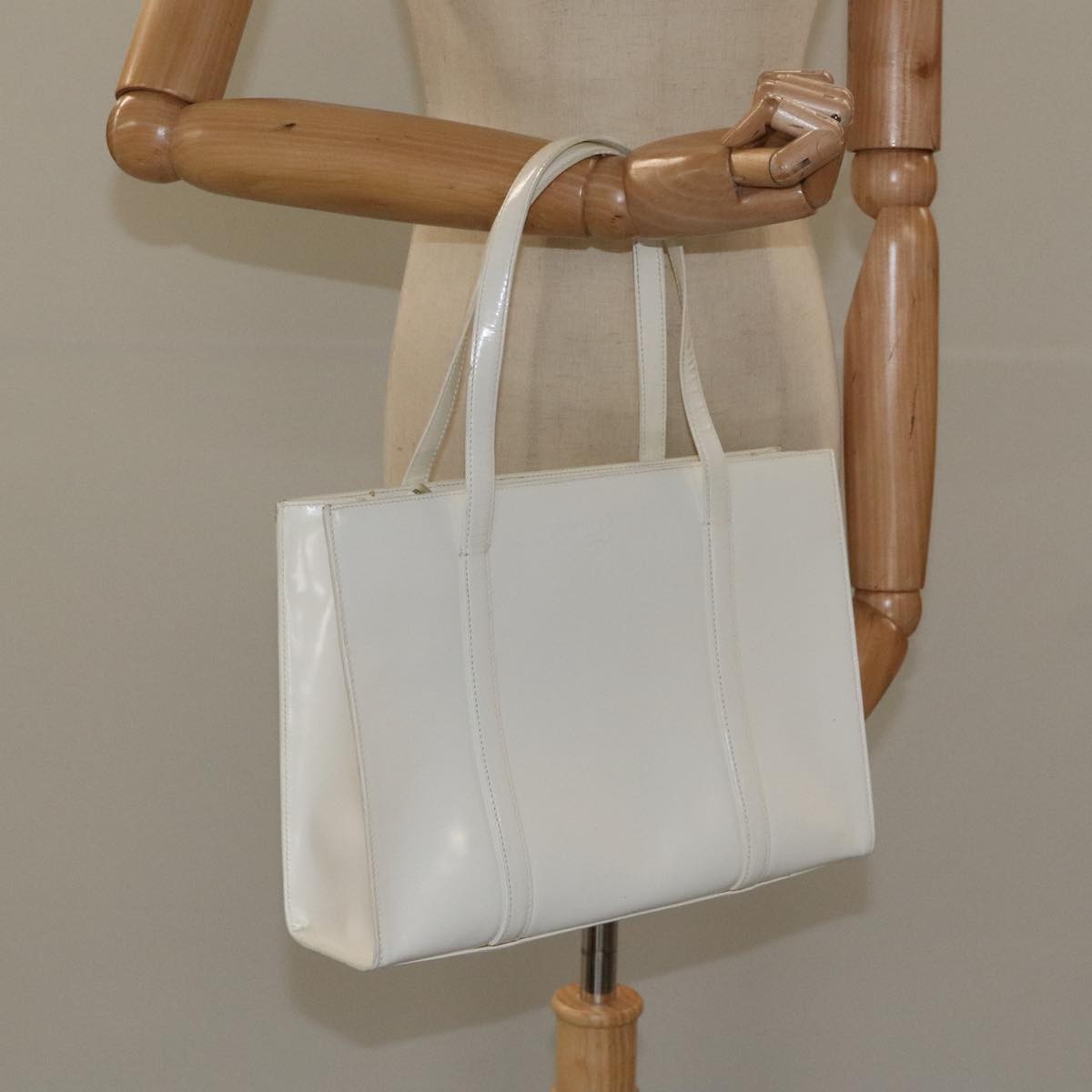 Prada Vintage Handbag Patent leather, WHITE, PATENT_LEATHER, Handbag