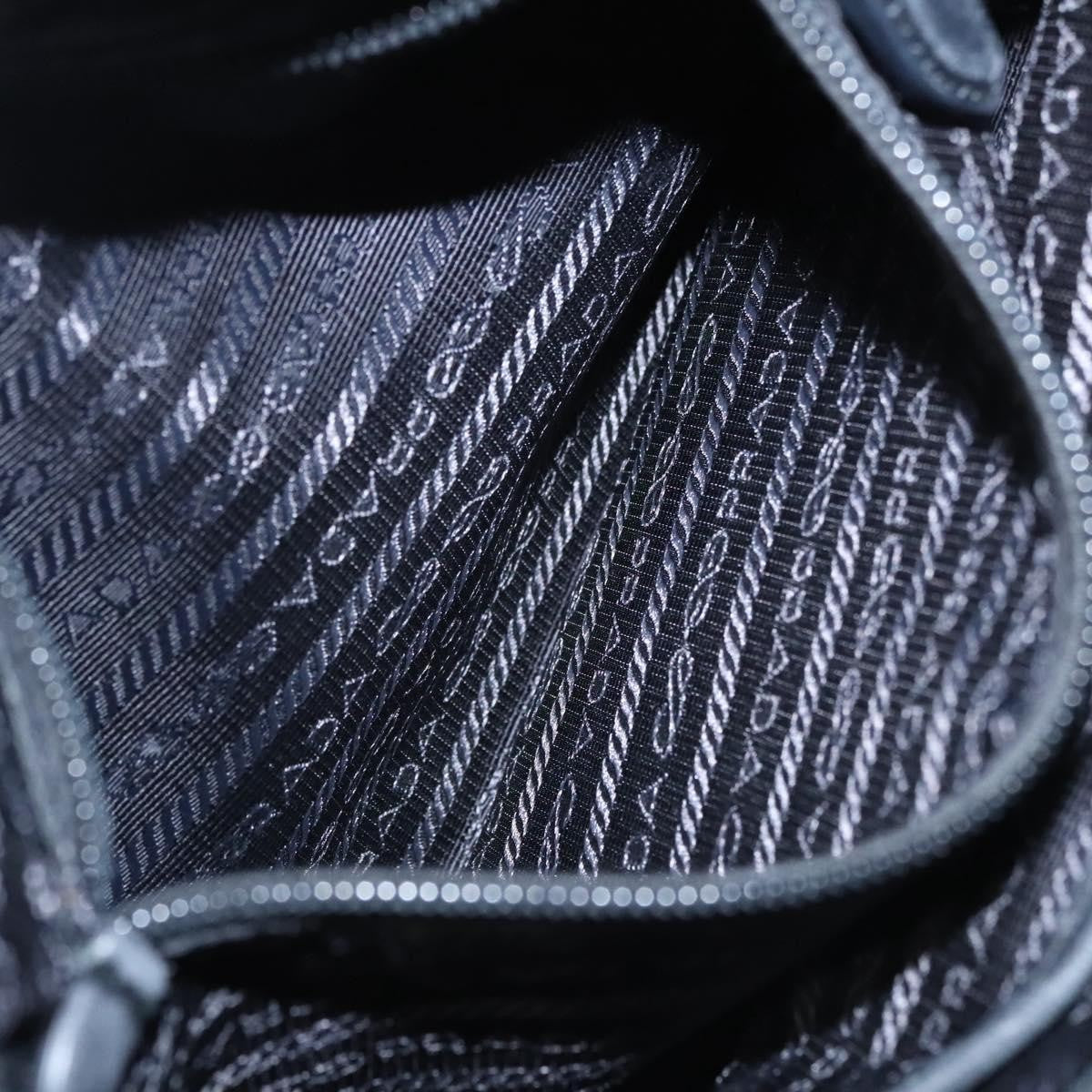 Prada Logo Bow Tote Tessuto, BLACK, NYLON, Tote bag