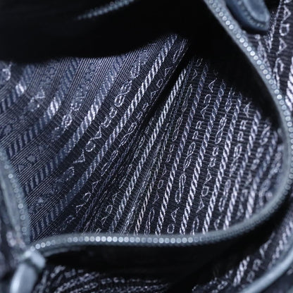 Prada Logo Bow Tote Tessuto, BLACK, NYLON, Tote bag