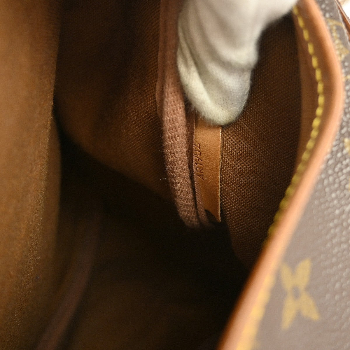 Louis Vuitton Saumur Handbag Monogram Canvas, BROWN, CANVAS, Shoulder bag