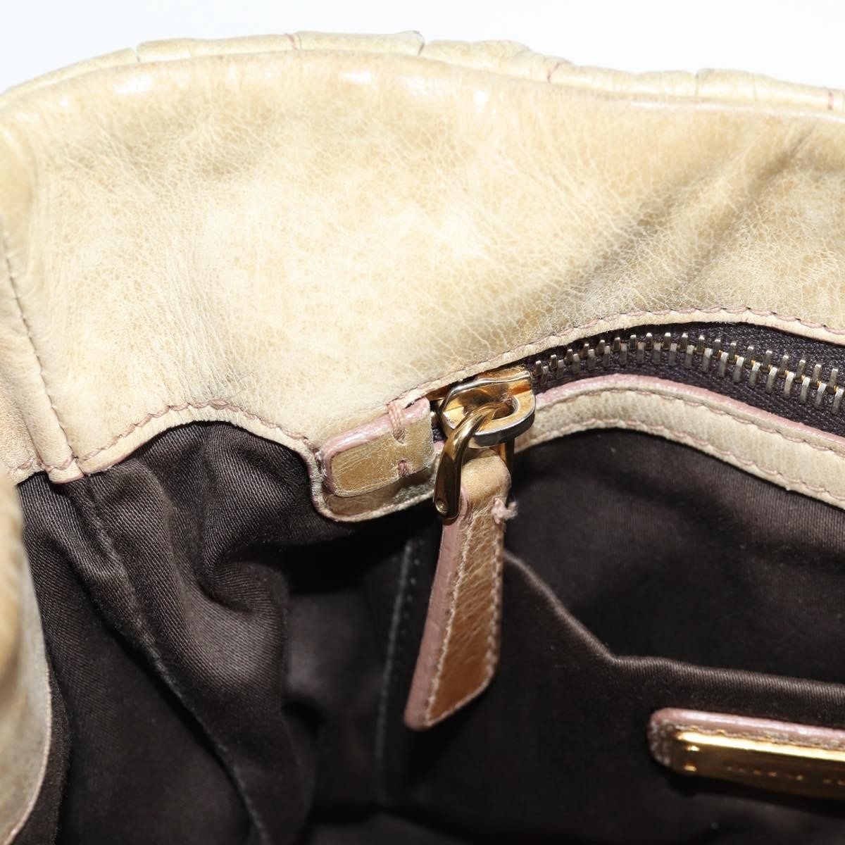 Miu Miu Coffer Convertible Satchel Leather, BEIGE, LEATHER, Handbag