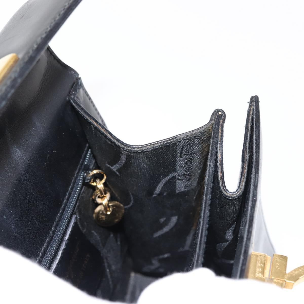 Salvatore Ferragamo Gancini Convertible Top Handle Bag Leather, BLACK, LEATHER, Handbag