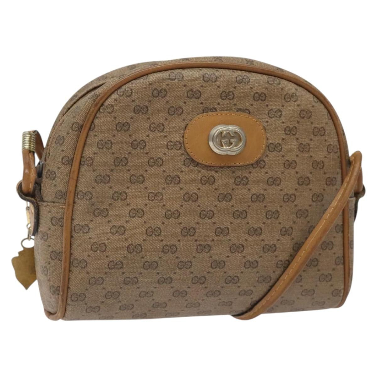 Gucci Micro GG supreme shoulder bag GG canvas, BEIGE, PVC, Shoulder bag