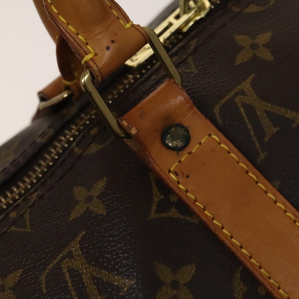 Louis Vuitton Keepall Bandouliere Bag Monogram Canvas, BROWN, CANVAS, Travel bag