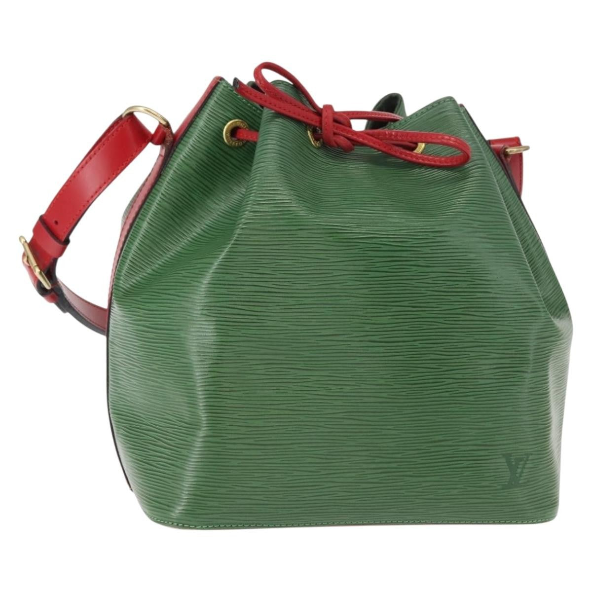 Louis Vuitton Bicolor Petit Noe Handbag Epi Leather, GREEN, LEATHER, Shoulder bag