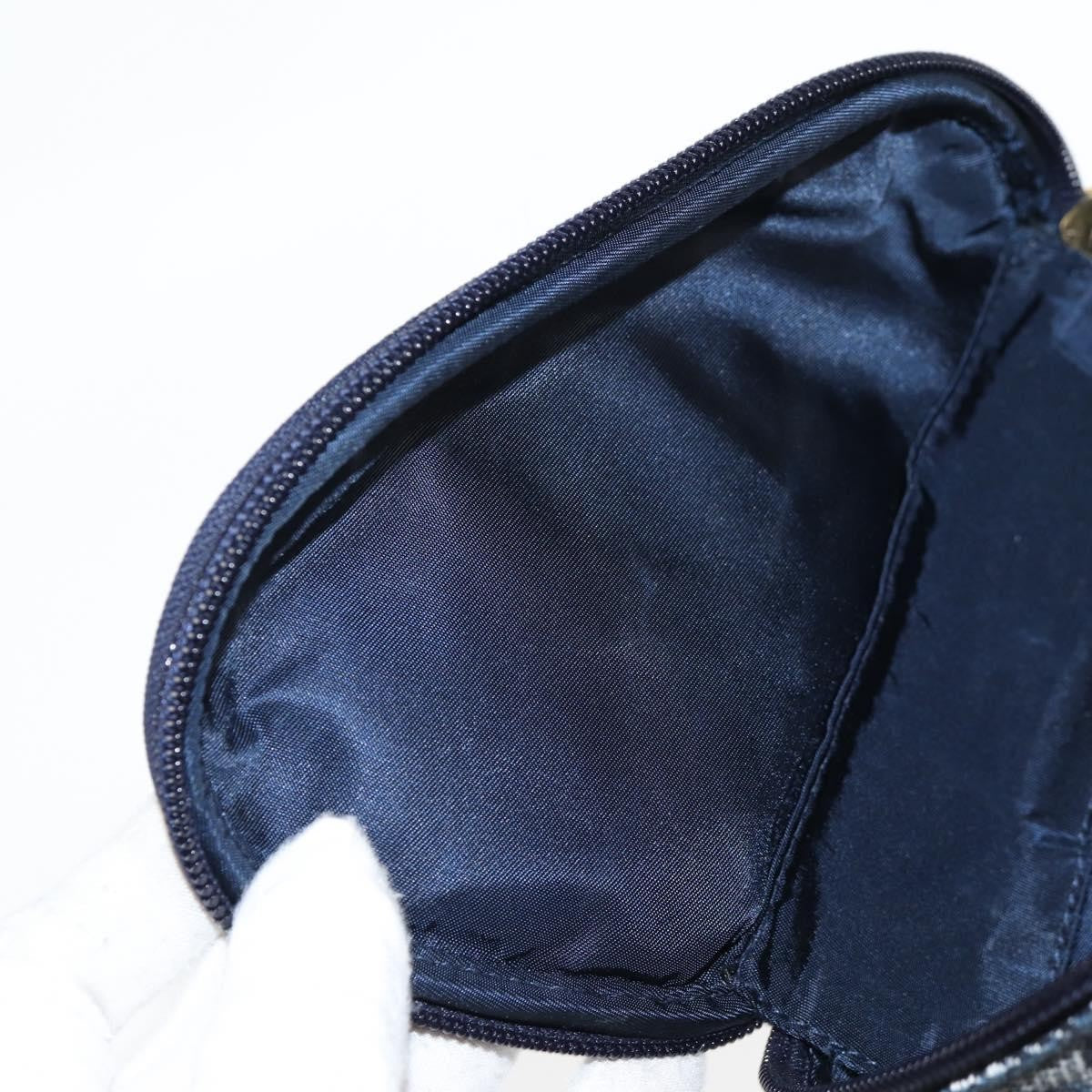 Christian Dior Saddle Zip Pouch Diorissimo Canvas, NAVY, CANVAS, Clutche & pouche