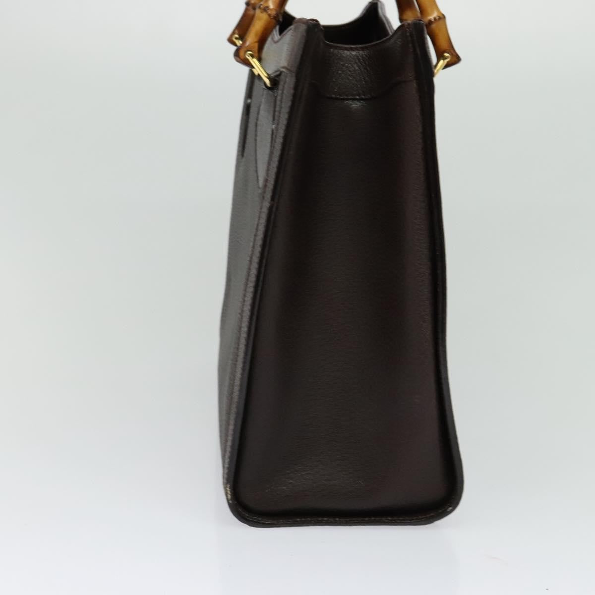 Gucci Bamboo Handle Tote Leather, BROWN, LEATHER, Tote bag