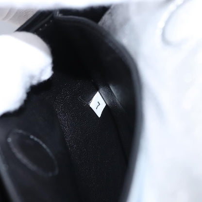 Prada Double Turn Lock Shoulder Bag Leather, SILVER, LEATHER, Shoulder bag