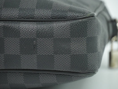 Louis Vuitton Porte-Documents Voyage Briefcase Damier Graphite, Gray, Canvas, Briefcase