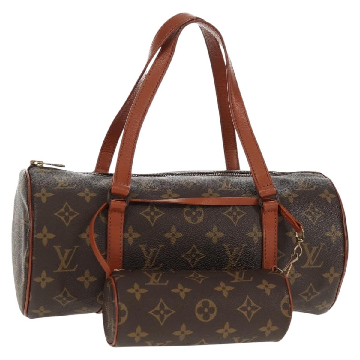 Louis Vuitton Papillon Handbag Monogram Canvas, BROWN, CANVAS, Handbag