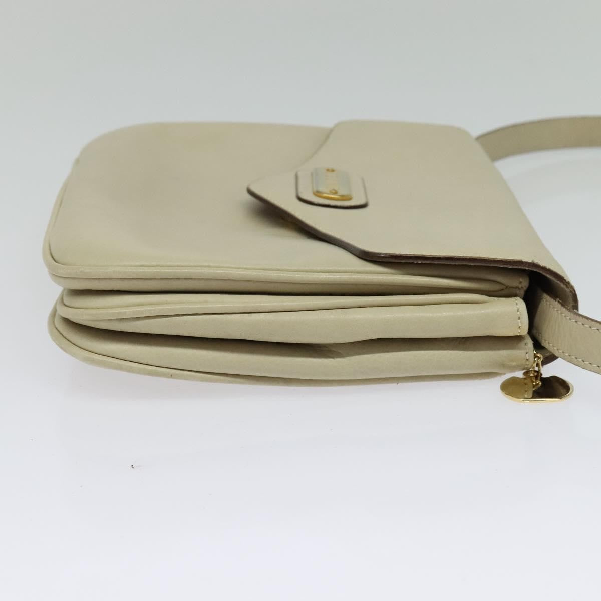 Celine Shoulder Bag Leather, BEIGE, LEATHER, Shoulder bag