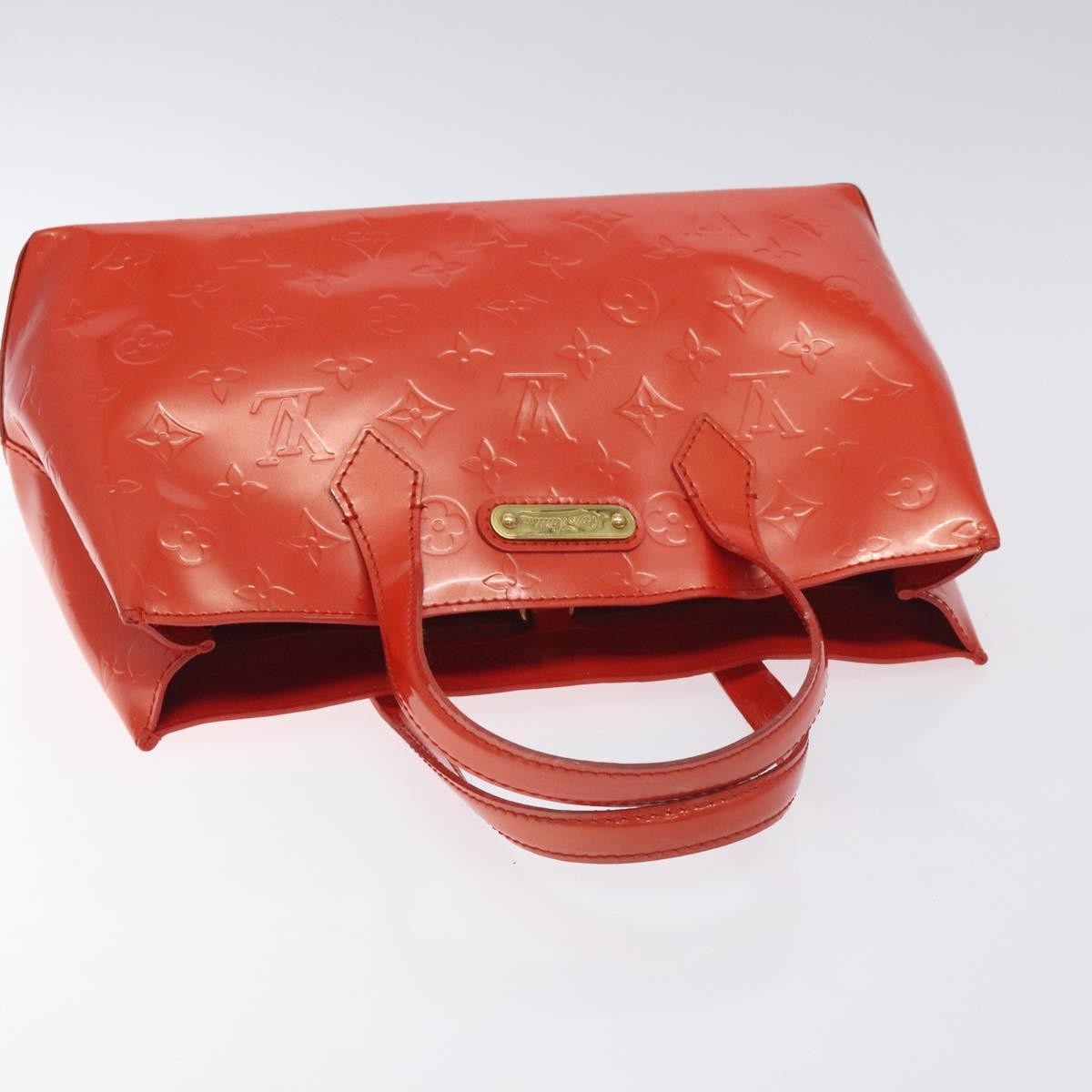 Louis Vuitton Wilshire Handbag Monogram Vernis, ORANGE, PATENT_LEATHER, Handbag
