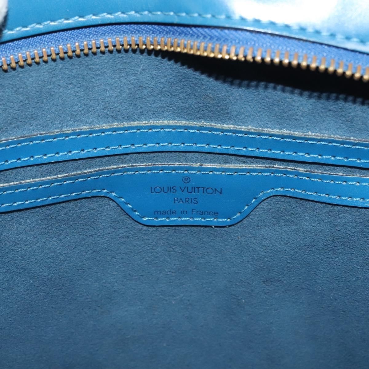 Louis Vuitton Saint Jacques Handbag Epi Leather, BLUE, LEATHER, Handbag