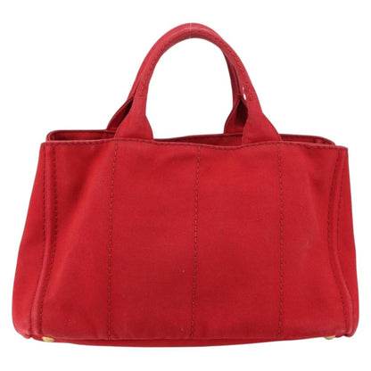 Prada Canapa Tote Canvas, RED, CANVAS, Tote bag