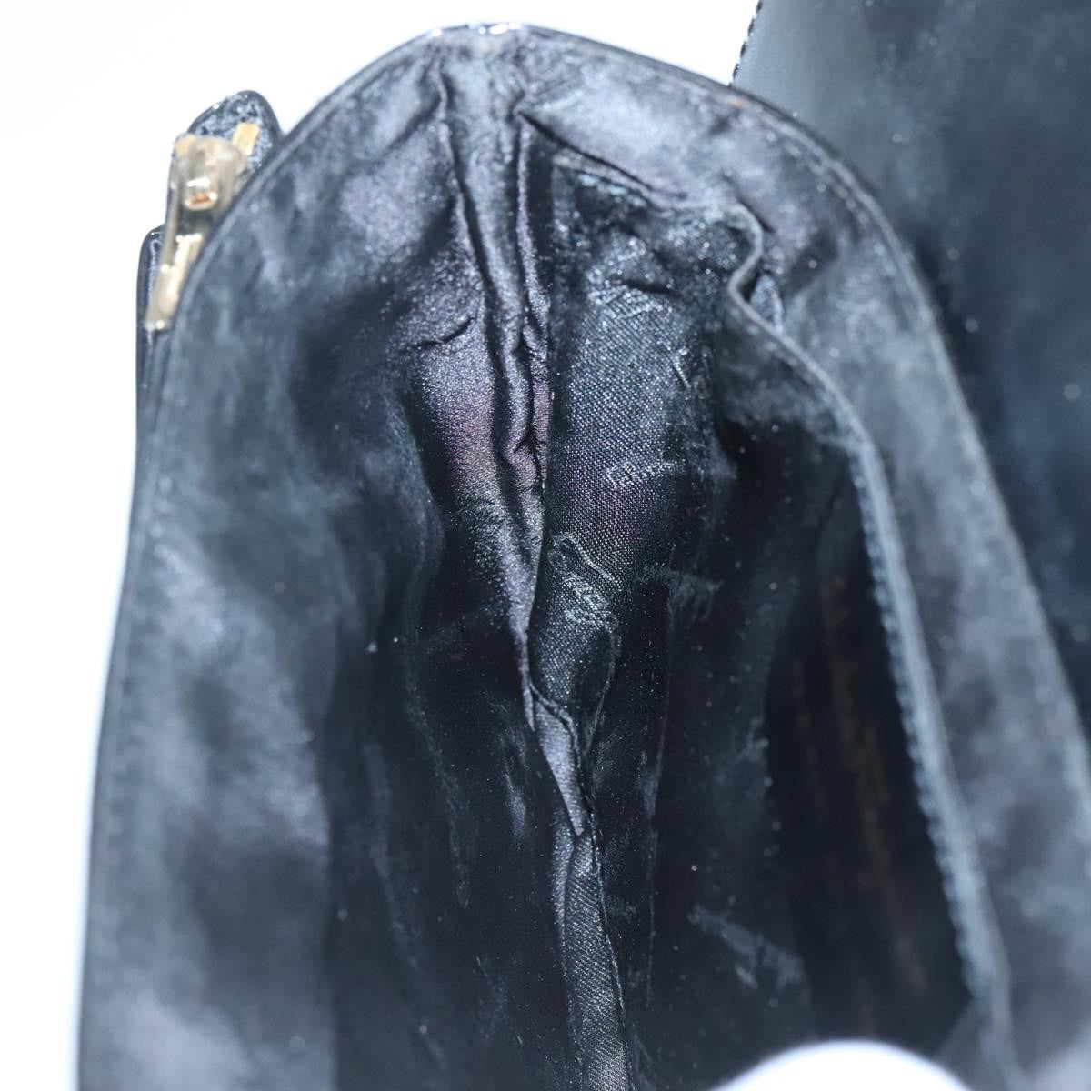 Salvatore Ferragamo Gancini handbag Patent leather, BLACK, PATENT_LEATHER, Handbag