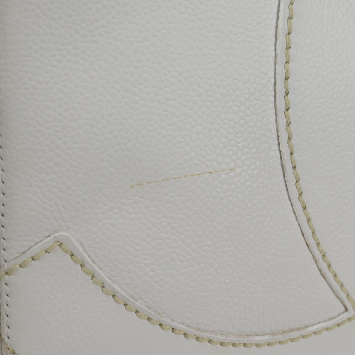 Chanel CC Stitch Tote Caviar, WHITE, LEATHER, Handbag